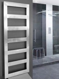 luxus fürdőszoba radiátor, fürdőszobai design radiátor, króm radiátor